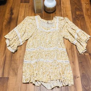 NWT Free People Pleated Mini Sundress